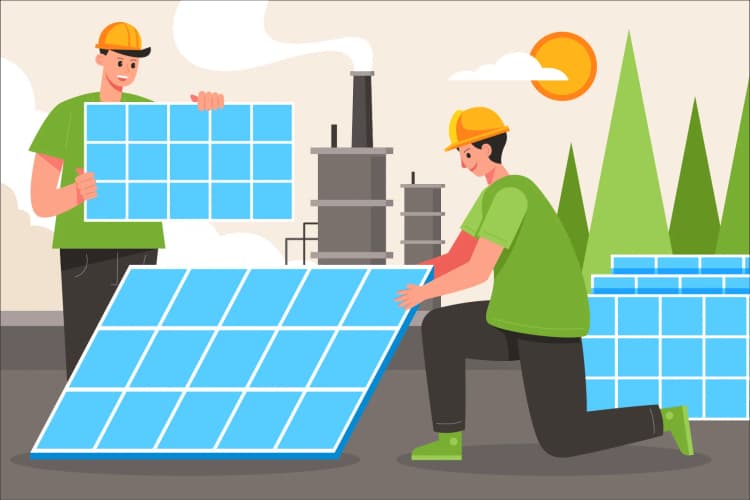 Solar panel illustration